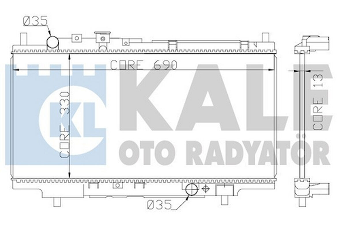 Kale 359800 Motor Su Radyatörü 323 96-98 Manuel 690x330x13 B6BF15200J