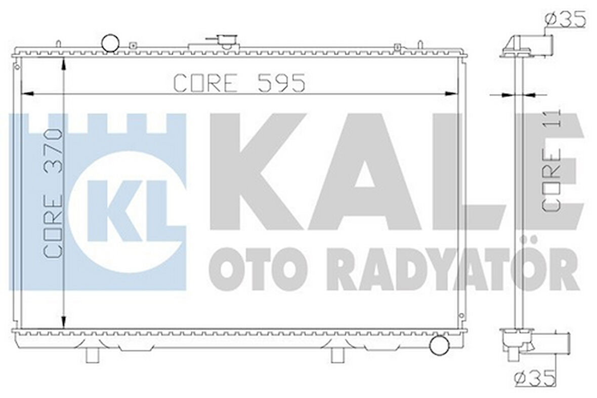 Kale 362200 Motor Su Radyatörü L200 1996-Manuel 698x408x26 MR127853