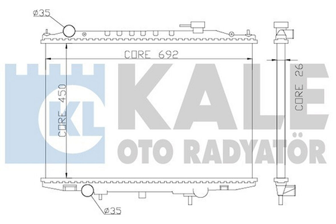 Kale 362900 Motor Su Radyatörü Skystar 03-Manuel 450x691x26 21410VK505