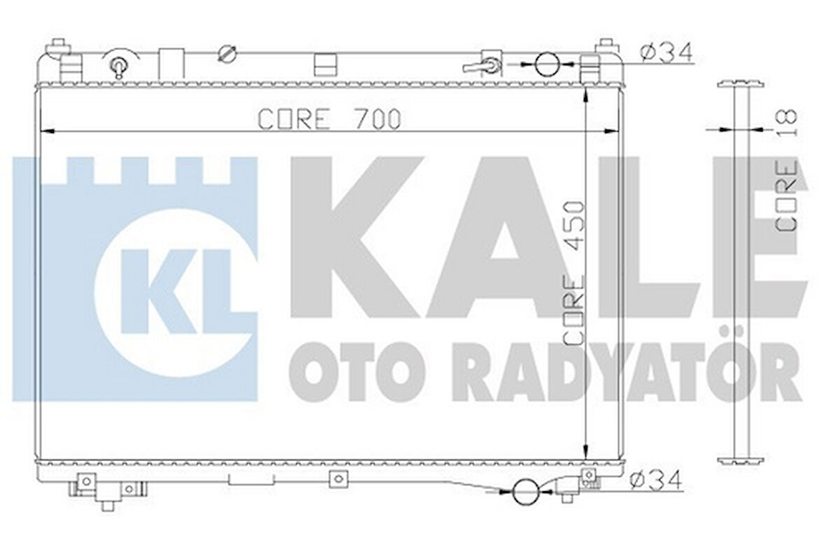 Kale 365500 Motor Su Radyatörü Grand Vitara 2005 2015 Otomatik Vites 450x698x16 17700-65J10