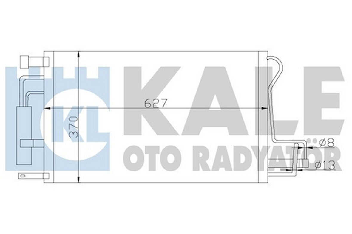 Kale 379900 Klima Radyatörü Kondanser Hyundai Tucson 2.0 CRDI 2004-Kia Sportage 2.0 CRDI 2004-635x375x16 976062