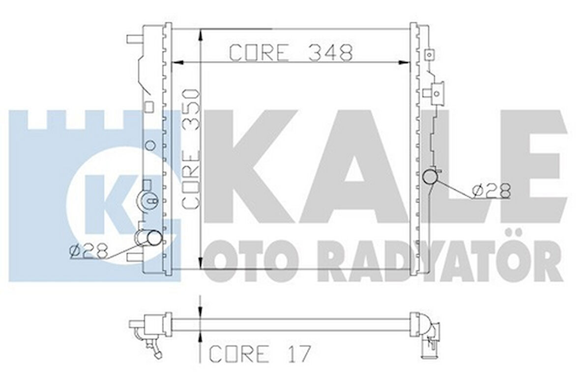 Kale 383800 Motor Su Radyatörü Honda Civic 1992 2000 Hr V 1992 2000 Otomatik Vites 350x348x17 19010P01003