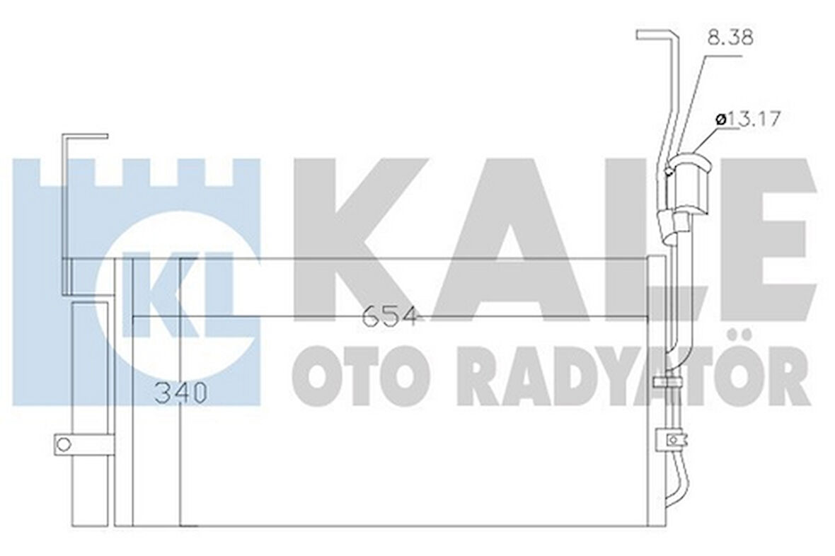 Kale 386600 Klima Kondenseri Hyundai Santa Fe I SM Al Al 680X350X18 9760626000