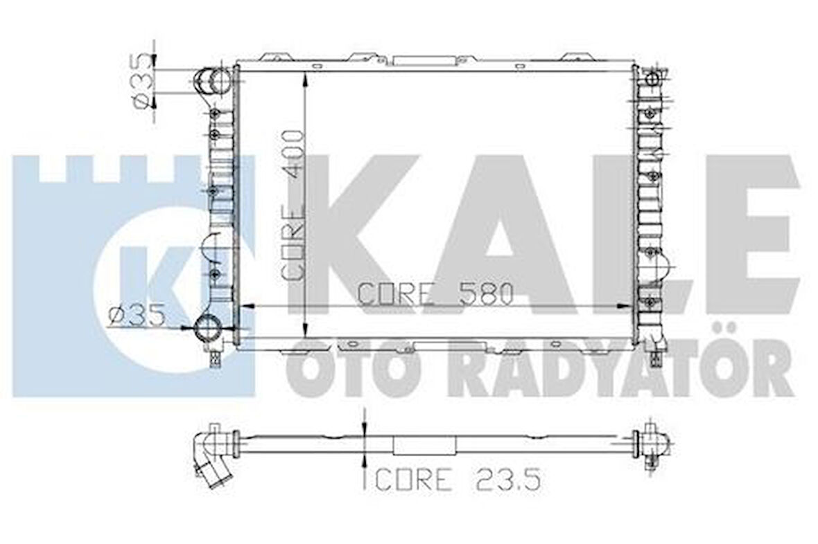 Kale 3902021AB Radyatör Klimalı Alfa 156 1.6 T.S 1.8 T.S 2.0 2.5 97-05 SW 156 1.6 T.S 1.8 T.S 97-06 60651921