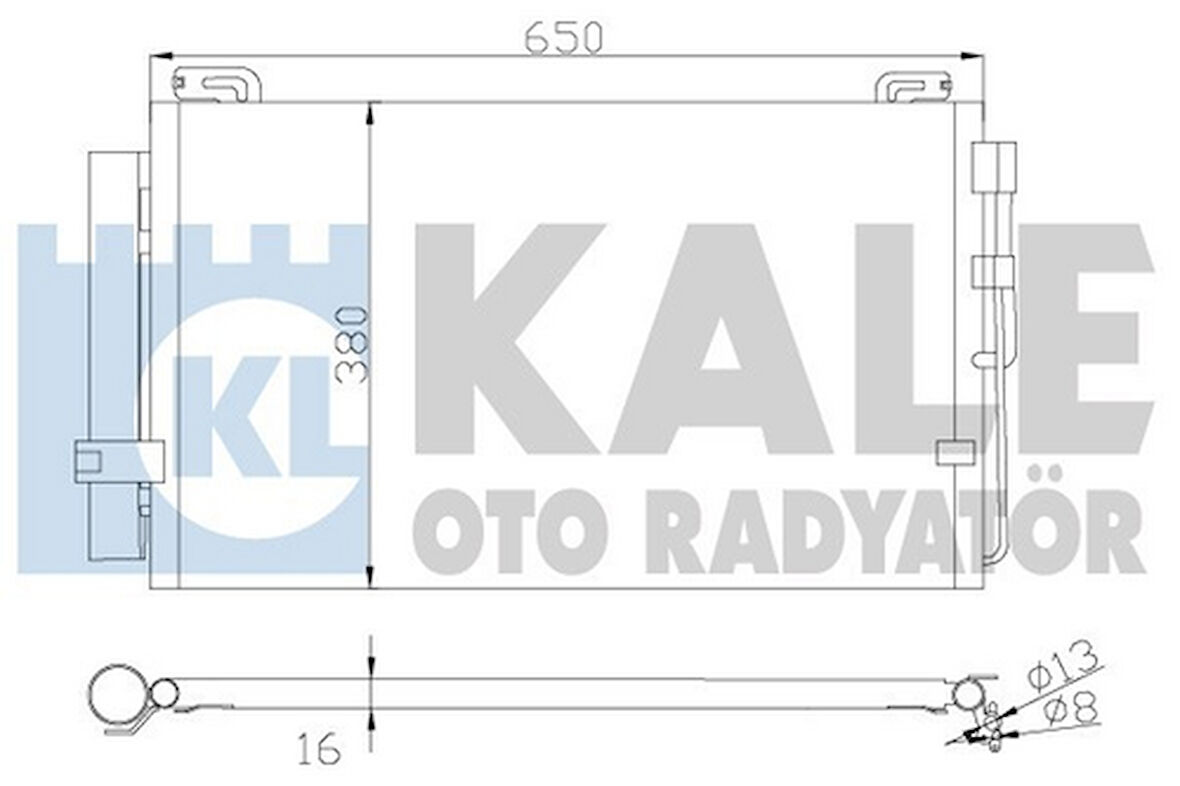 Kale 391300 Klima Kondenseri Hyundai Matrix fc Al Al 587X352X18 97606-17000