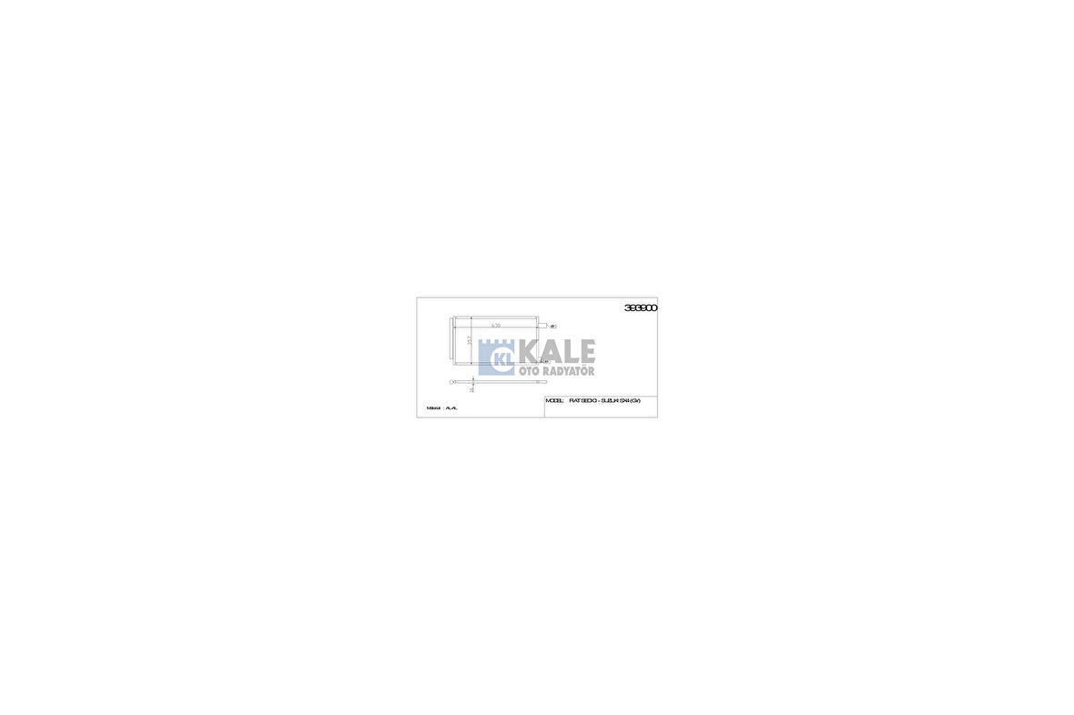 Kale 393900 Klima Radyatörü Suzuki SX4 2006- 9531079J00