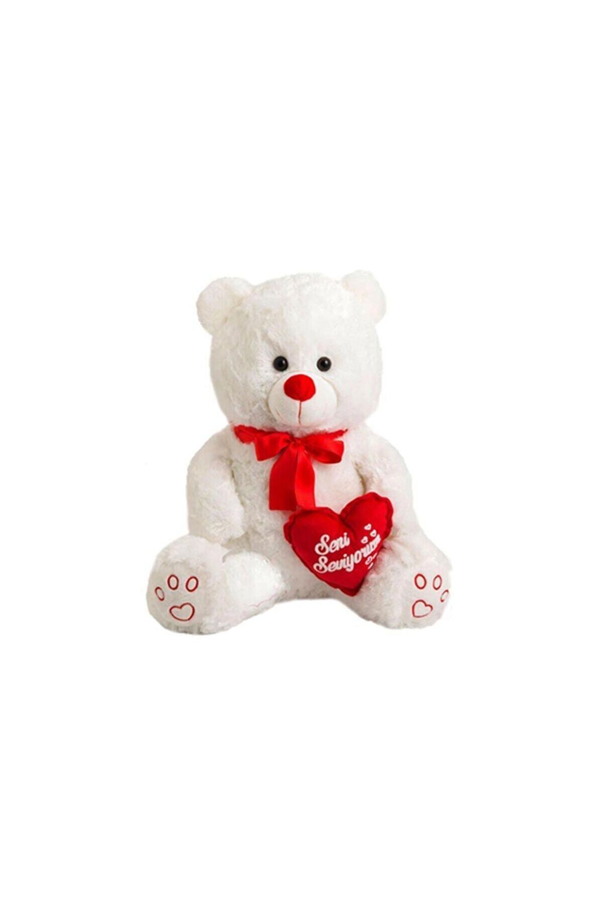 Peluş Kalpli Ayı 55 Cm