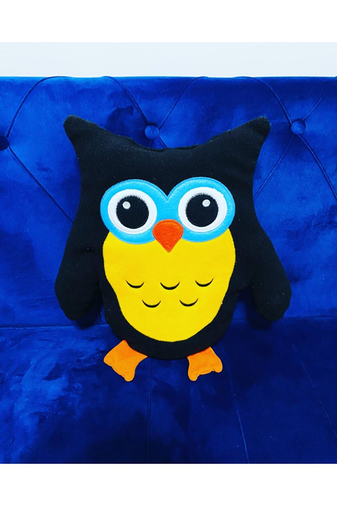 Baykuş Figürlü Yastık 35 Cm