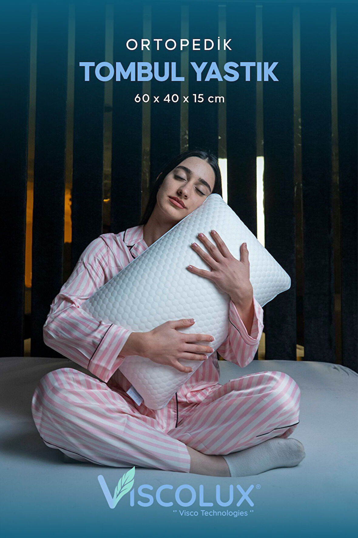 Anadolu Tombul Ortopedik Yastık - Baş Ağrısı Önleyici Klasik Visco Yastık 60x40x15