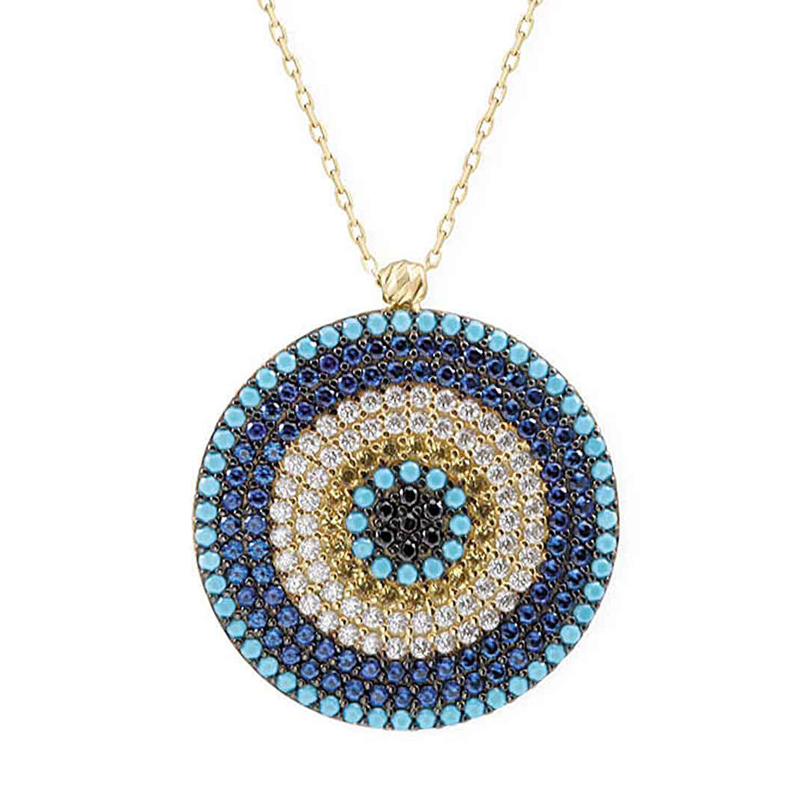 Altın 14 Ayar Nazar Boncuğu  Kolye (KLY0031)