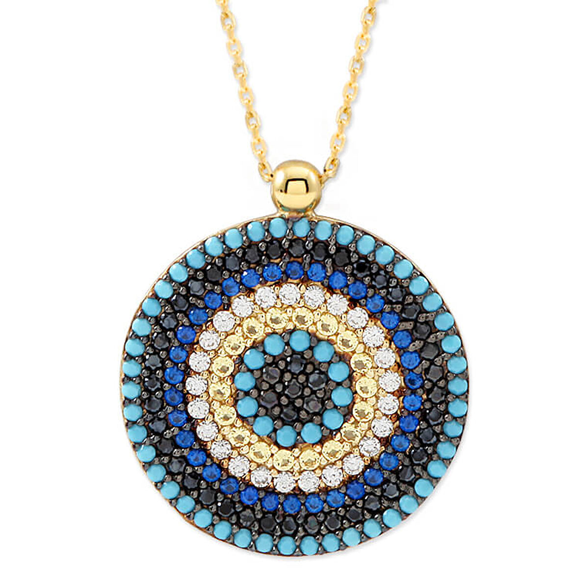 2.3 Cm Boyutunda Altın Nazar Kolye (KLY0032)