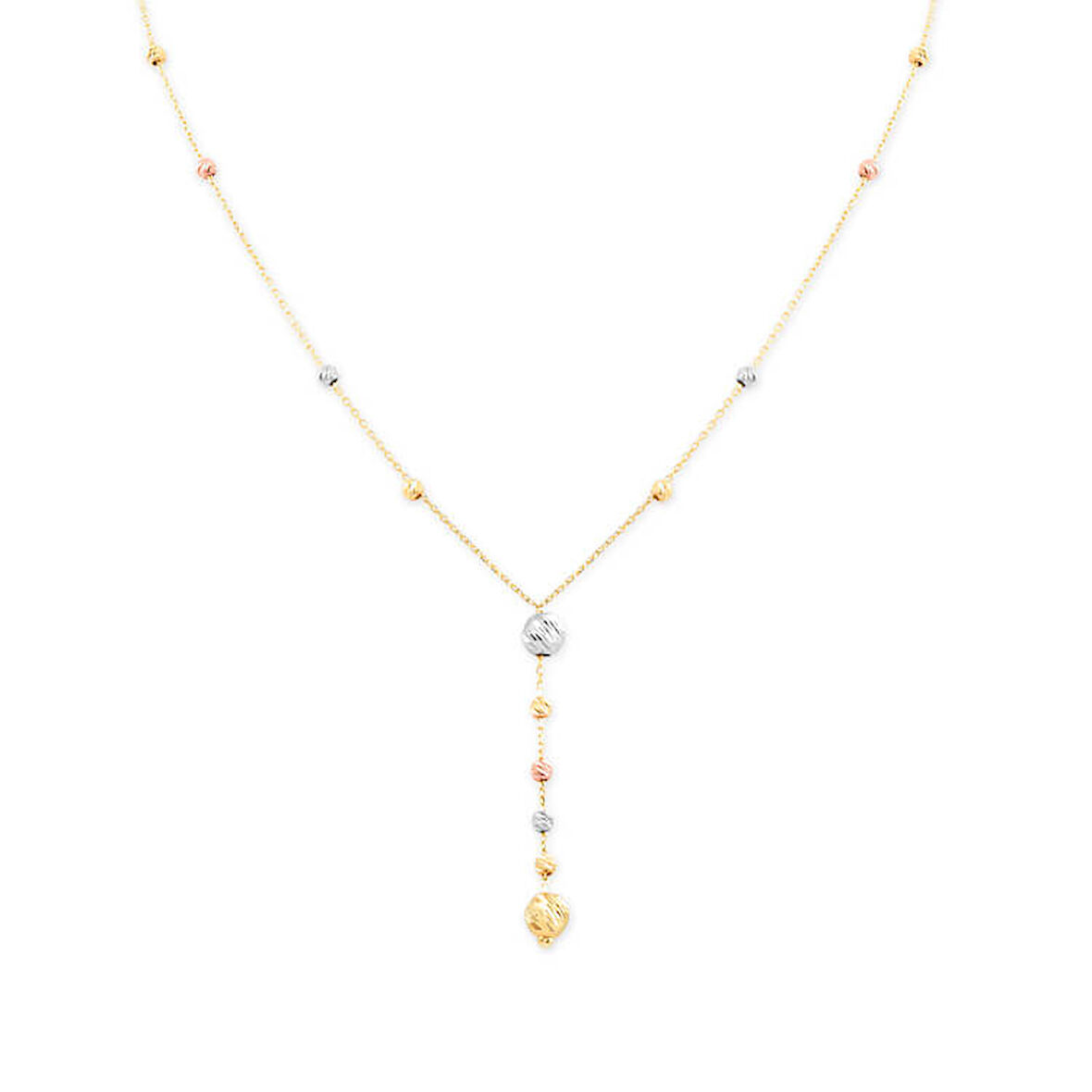 Altın Toplu Dorika Zincir Kolye (KLY0074)