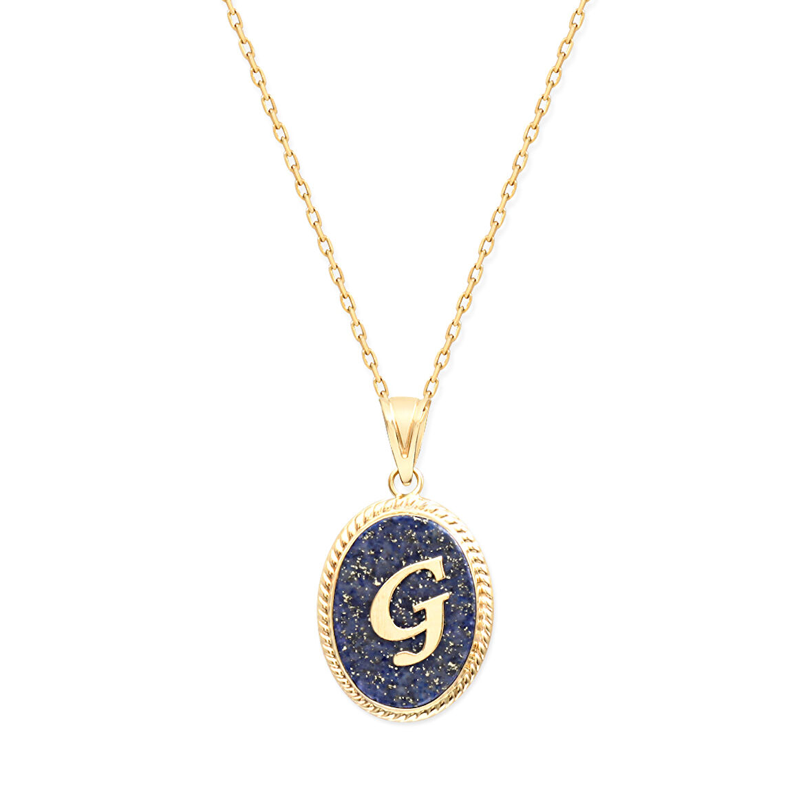 G Harfi Altın Lapis Kolye (KLY0123)