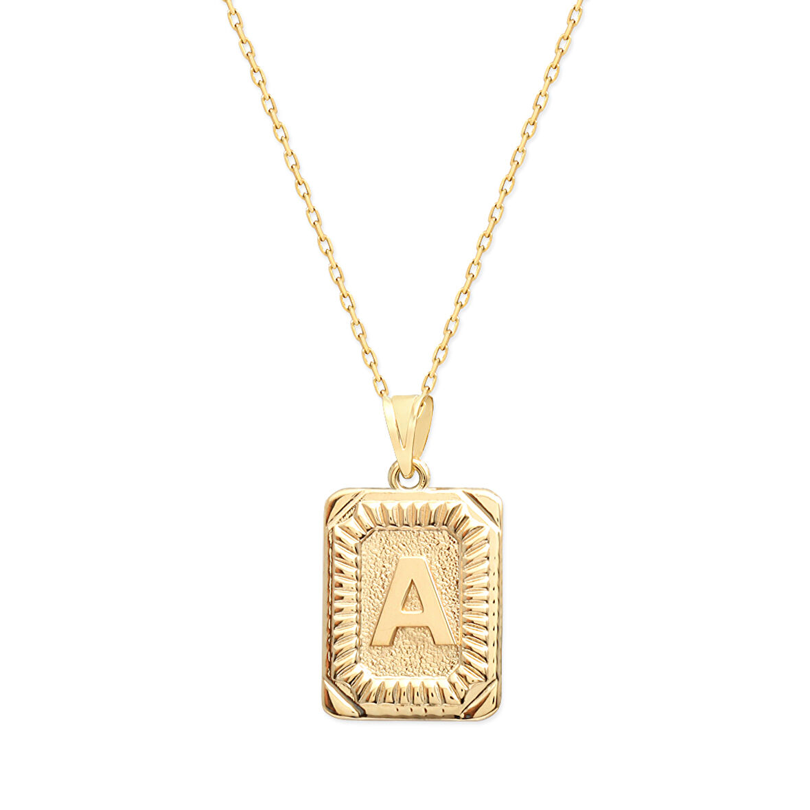 Altın A Harfi Pres Kolye (KLY0169)