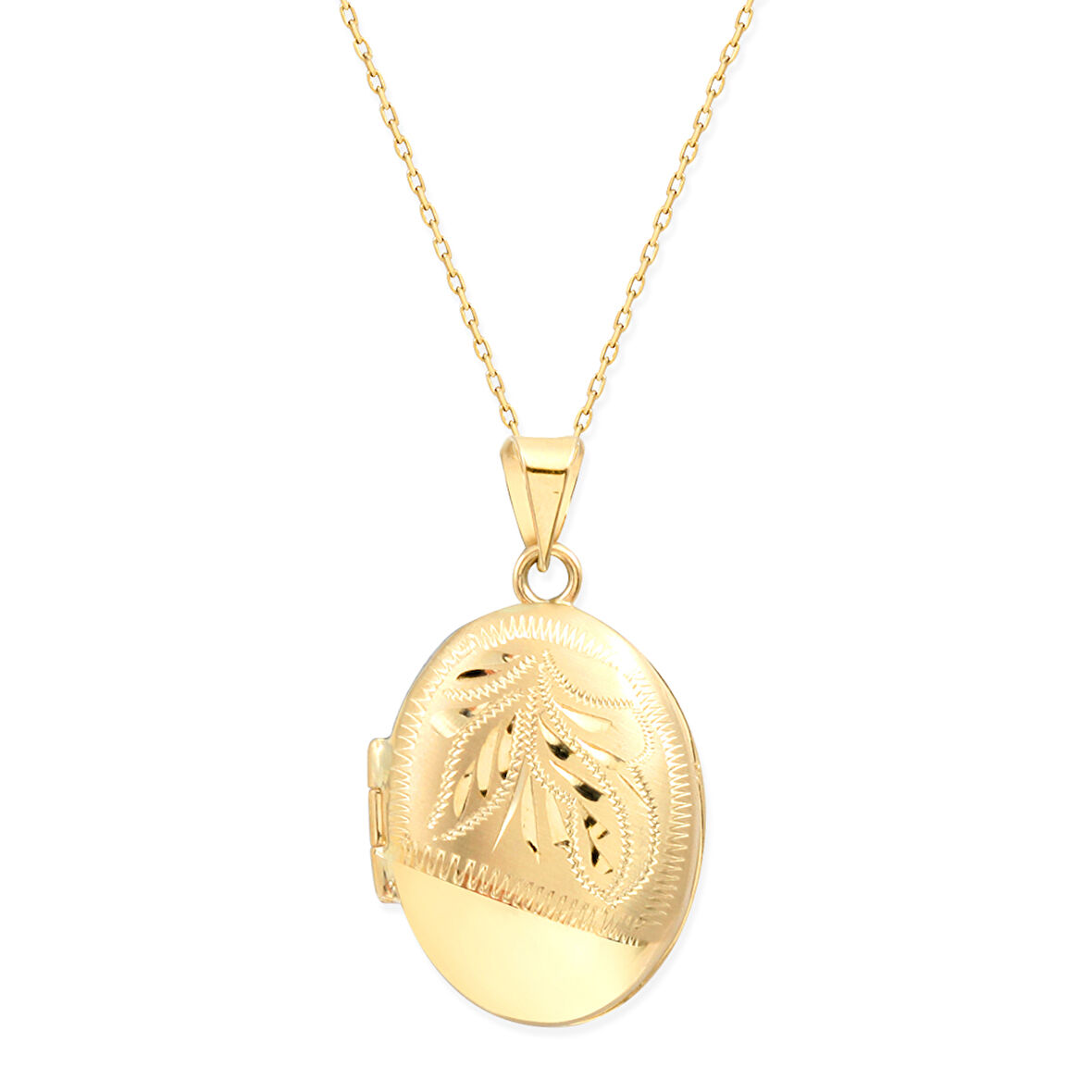 Oval Tasarım Altın Madalyon Kolye (KLY0195)
