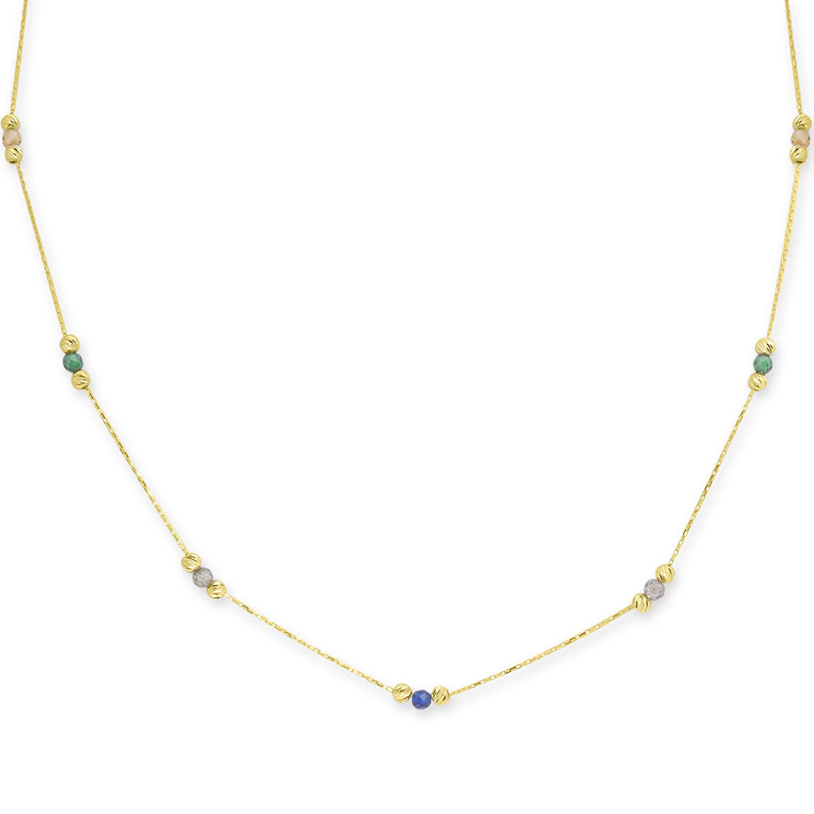 Altın  Taşlı Zincir Kolye (KLY0274)