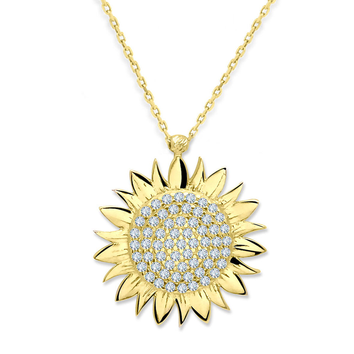 2.5 Cm Altın Güneş Kolye (KLY0408)