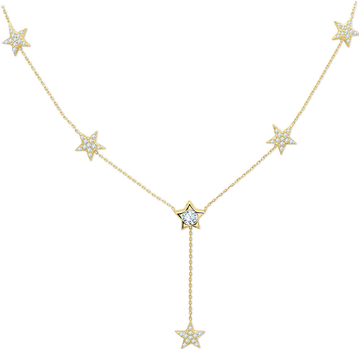 Minimal Yıldızlı Altın Kolye (KLY0445)