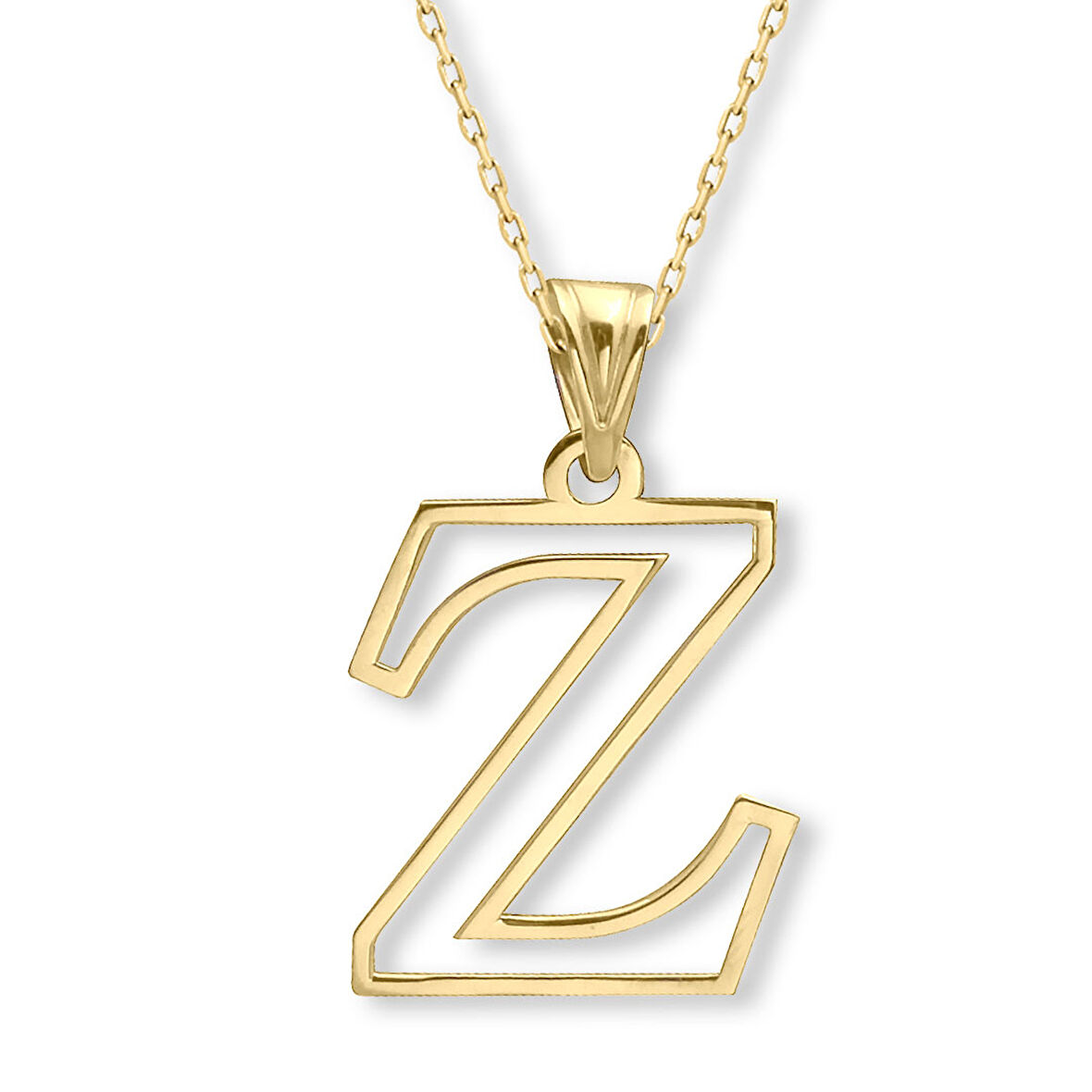 Altın Taşsız Z Harfi Kolye (KLY0605)