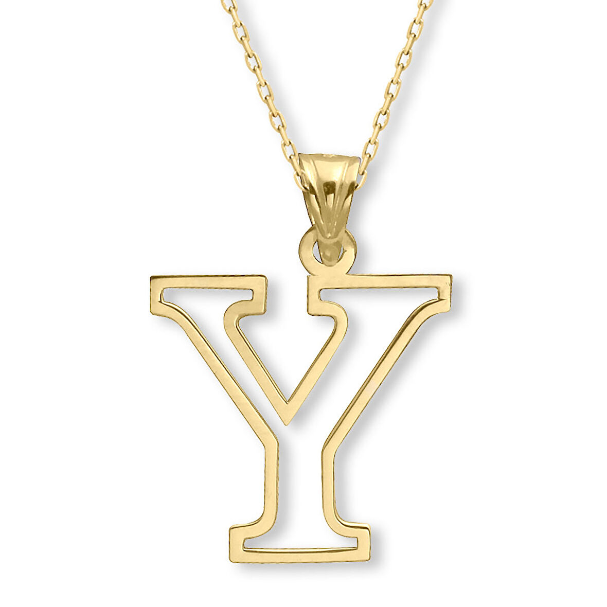 Altın Taşsız Y Harfi Kolye (KLY0625)