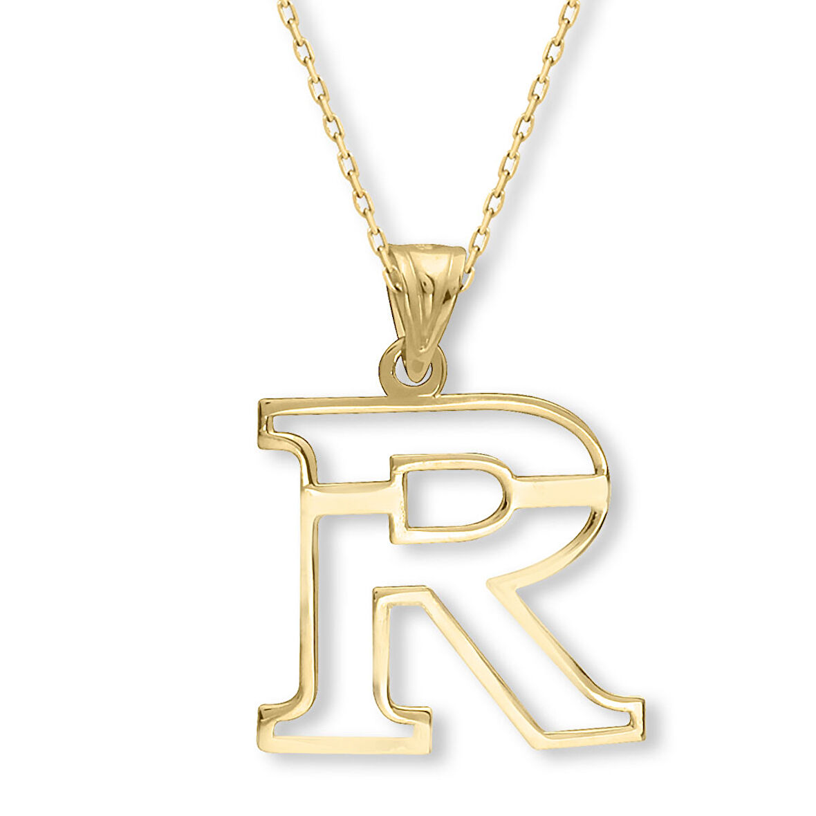 Altın Taşsız R Harfi Kolye (KLY0632)