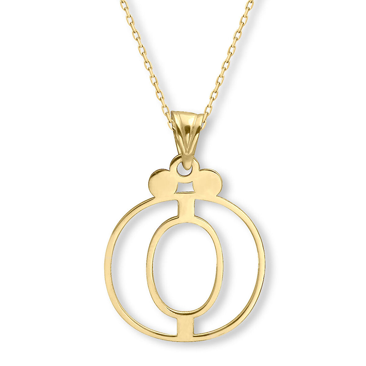 Altın Taşsız Ö Harfi Kolye (KLY0634)
