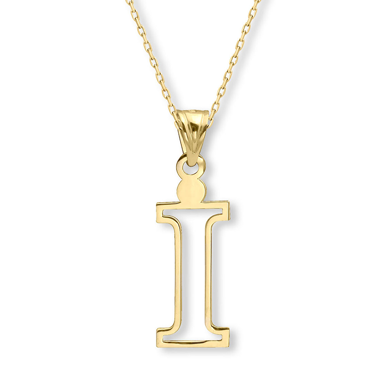Altın Taşsız İ Harfi Kolye (KLY0641)
