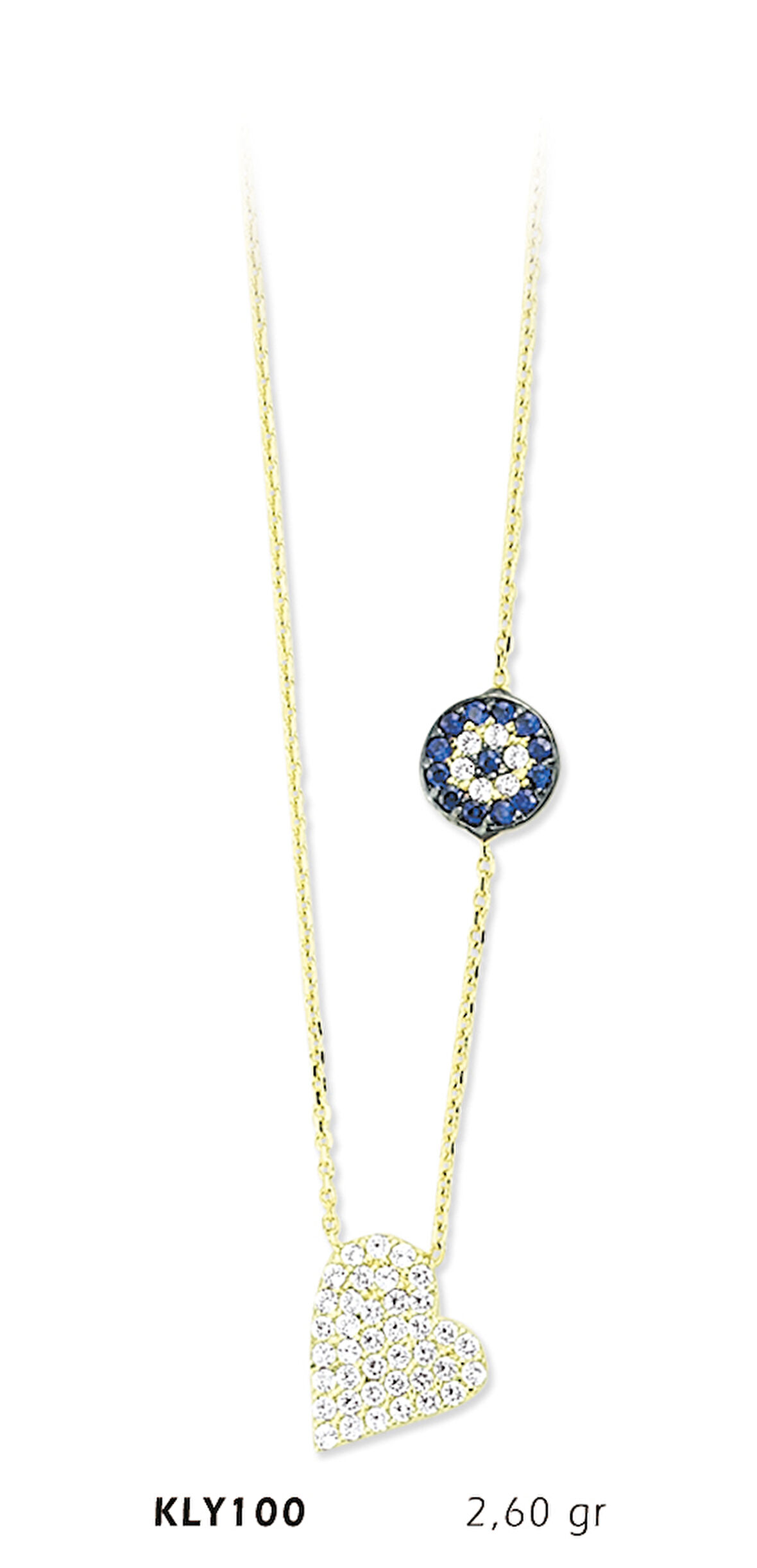 14 Ayar Altın Nazar Boncuğu Kolye KLY100