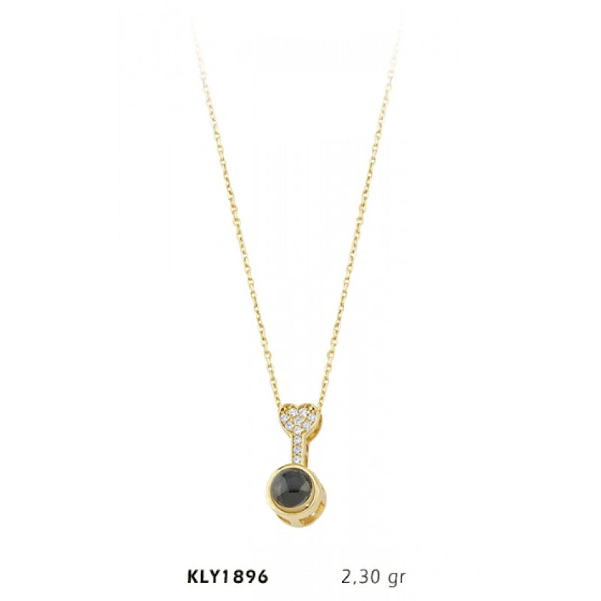 14 Ayar Altın Seni Seviyorum Taşlı Anahtar Kolye KLY1896