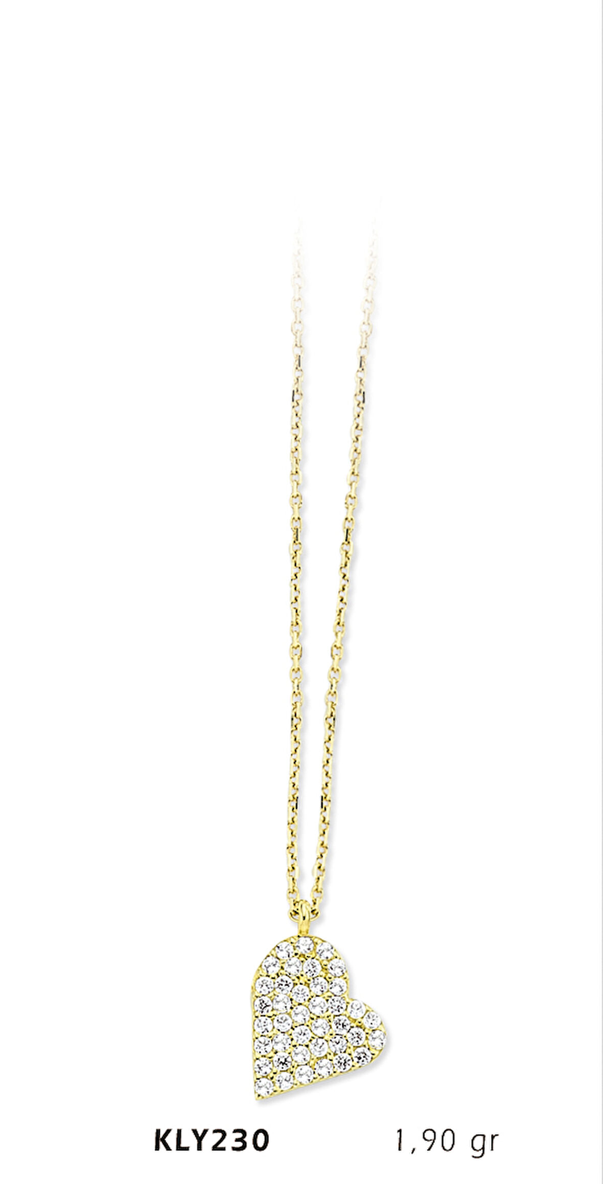 14 Ayar Altın Kalp Kolye KLY230