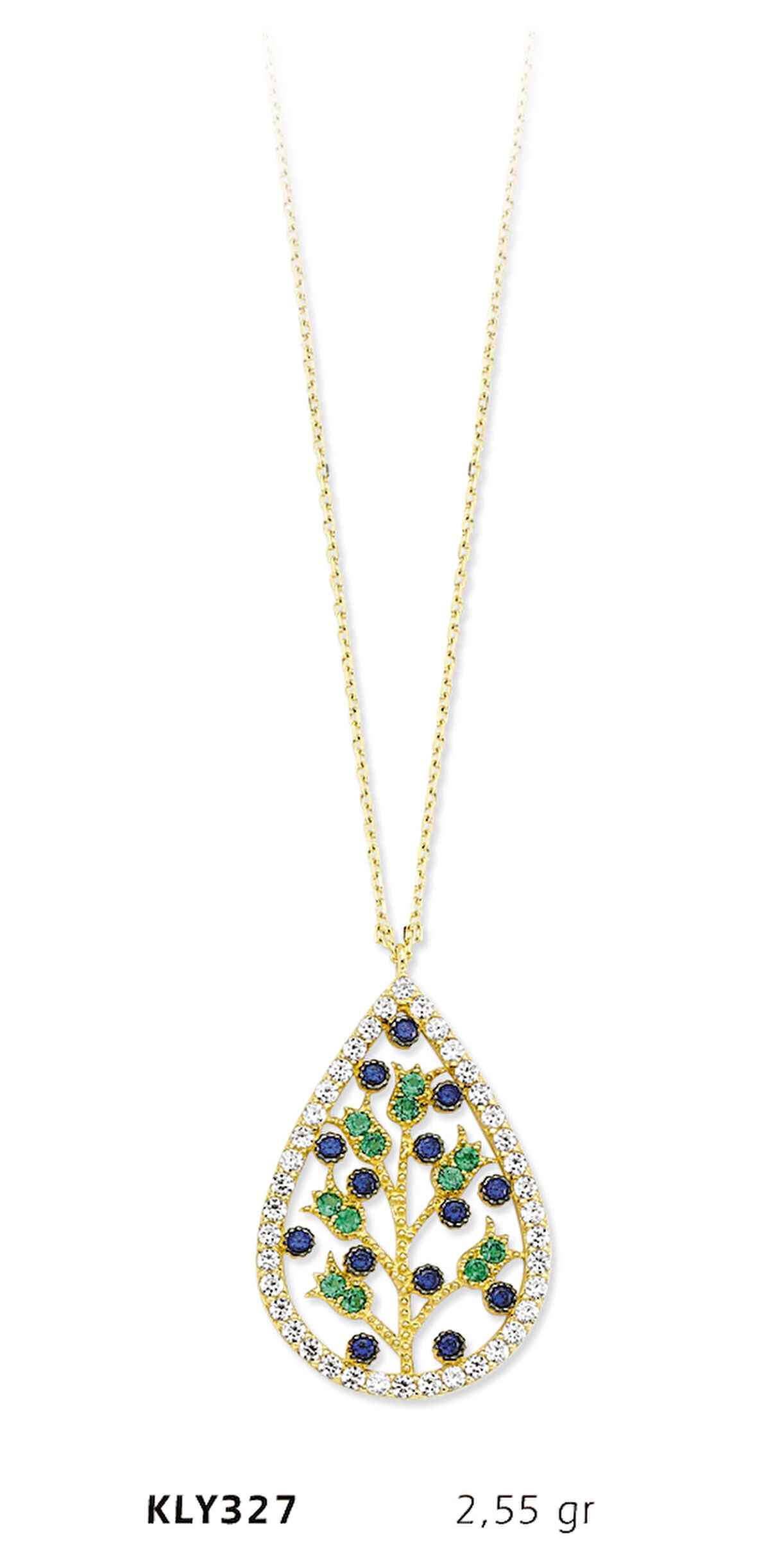 14 Ayar Altın Hayat Ağacı Kolye KLY327