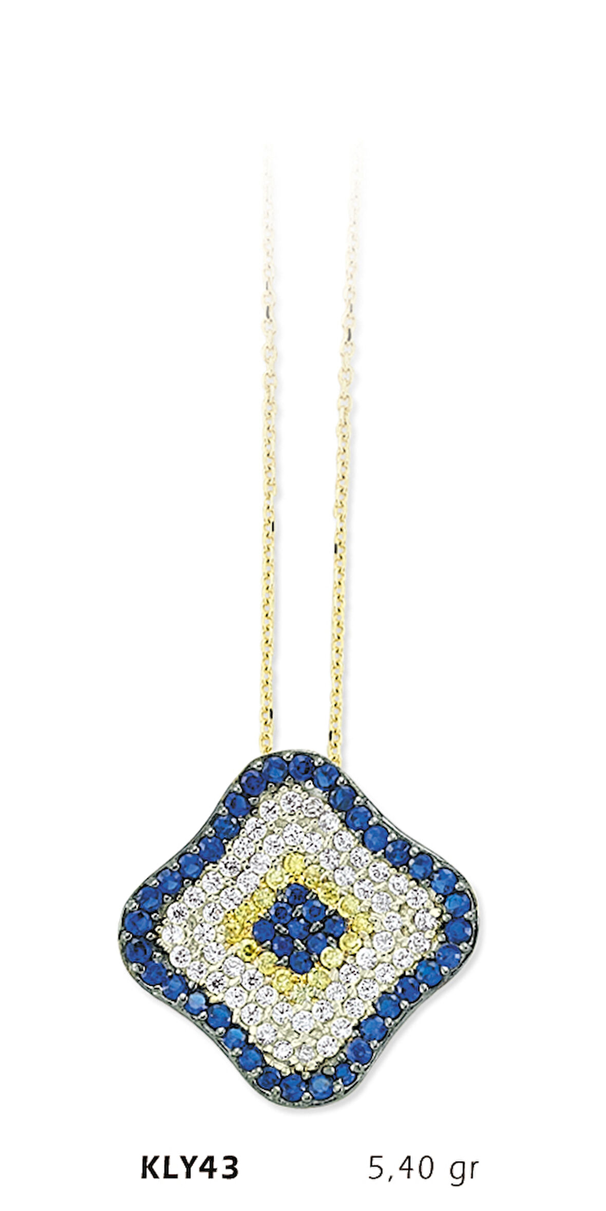  14 Ayar Altın Nazar Boncuğu Kolye KLY43