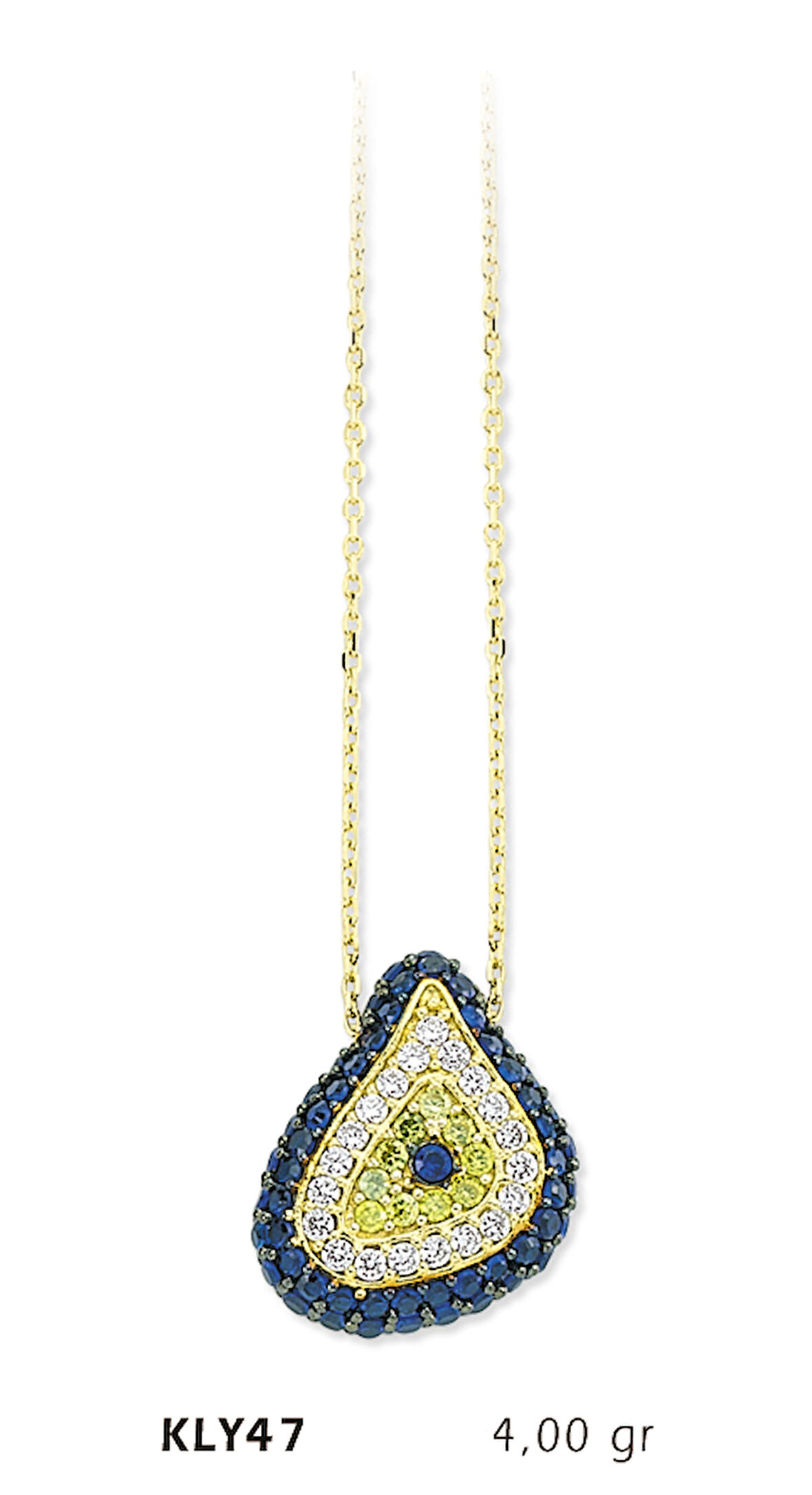  14 Ayar Altın Nazar Boncuğu Kolye KLY47