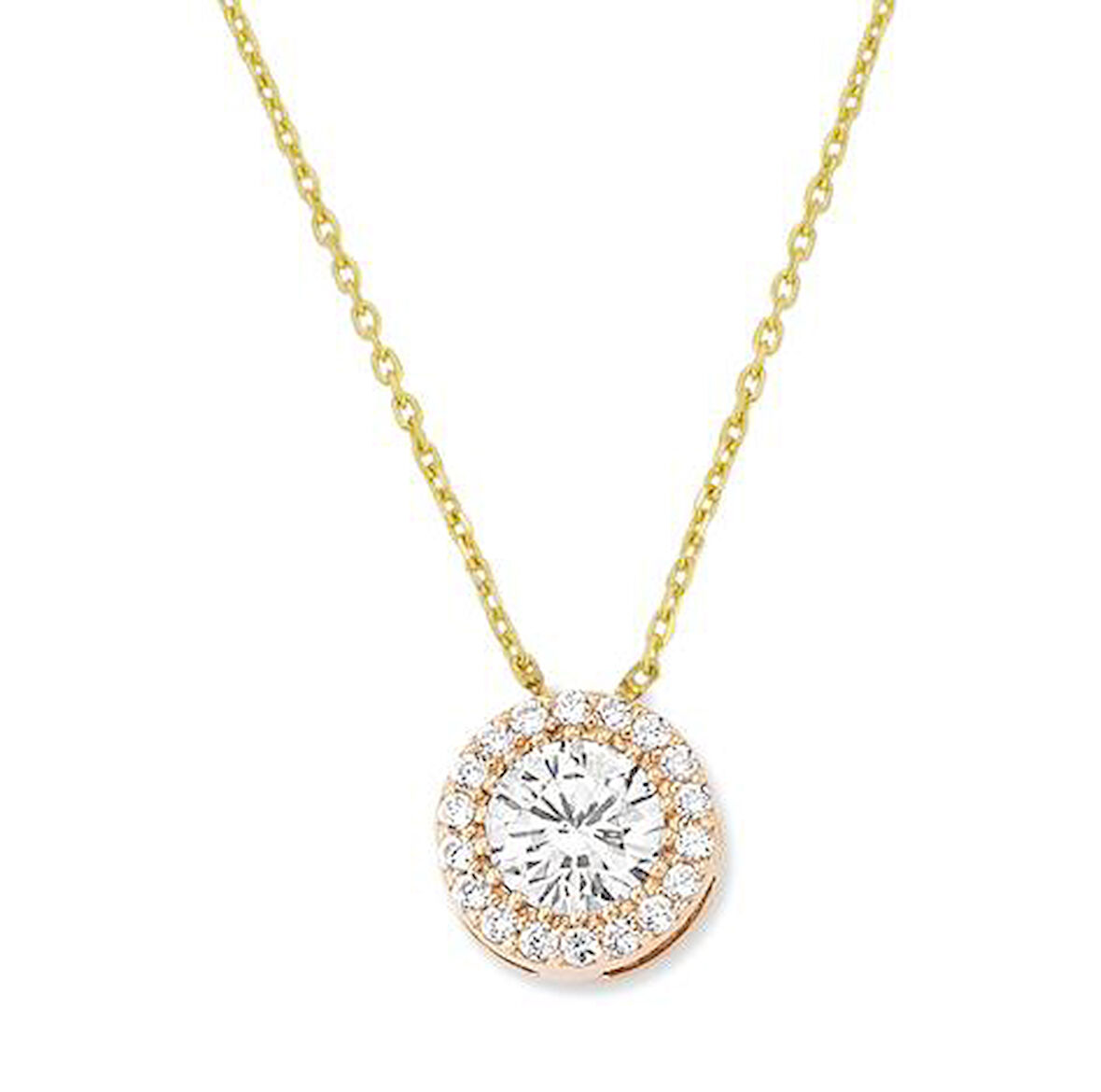 14 Ayar Altın Tektaş Kolye KLY502