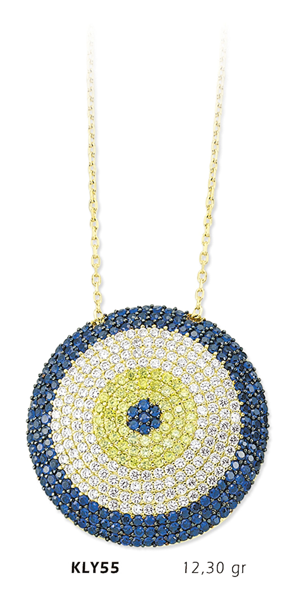 14 Ayar Altın Nazar Boncuğu Kolye KLY55