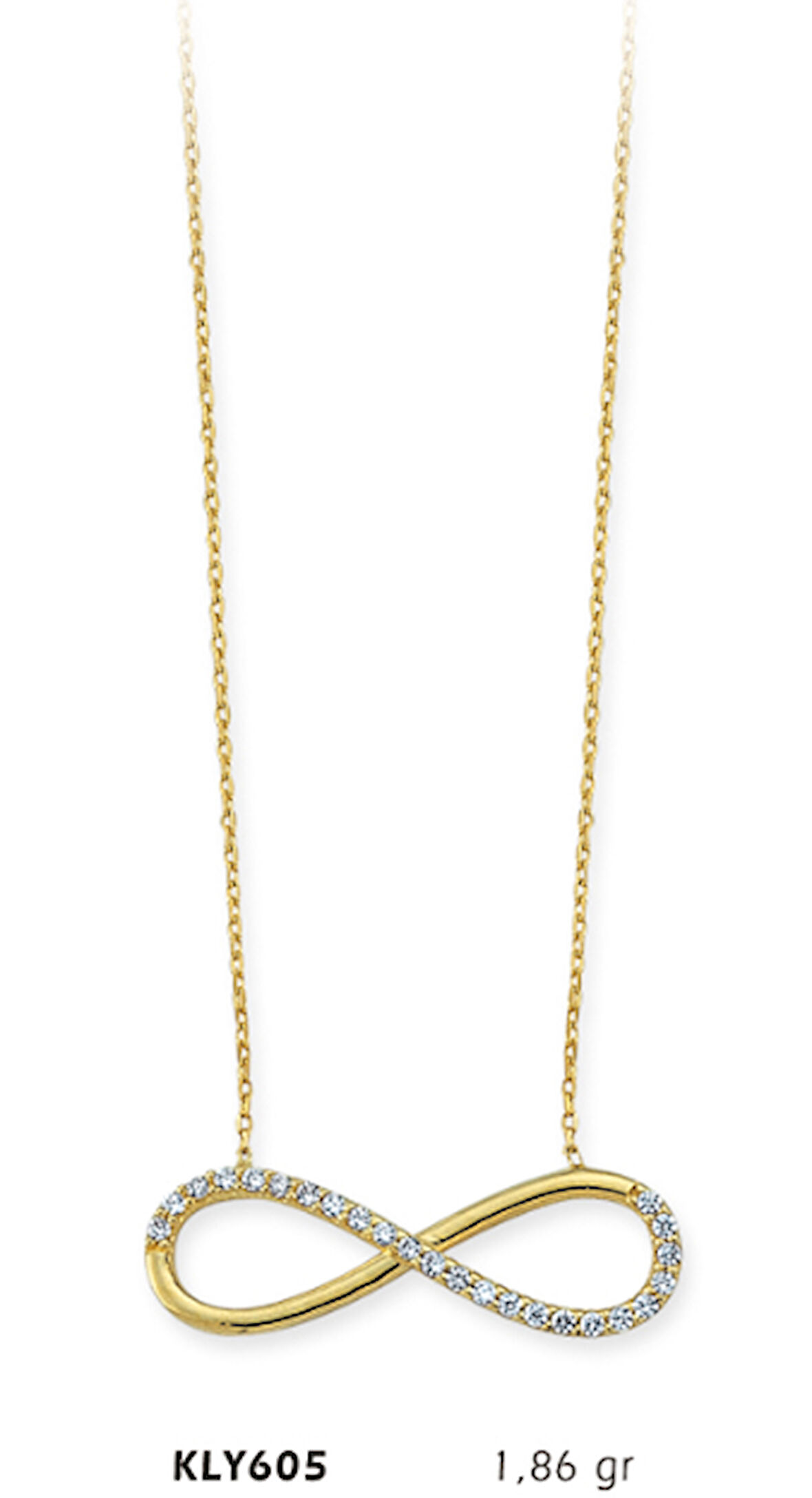14 Ayar Altın Sonsuzluk Kolye KLY605