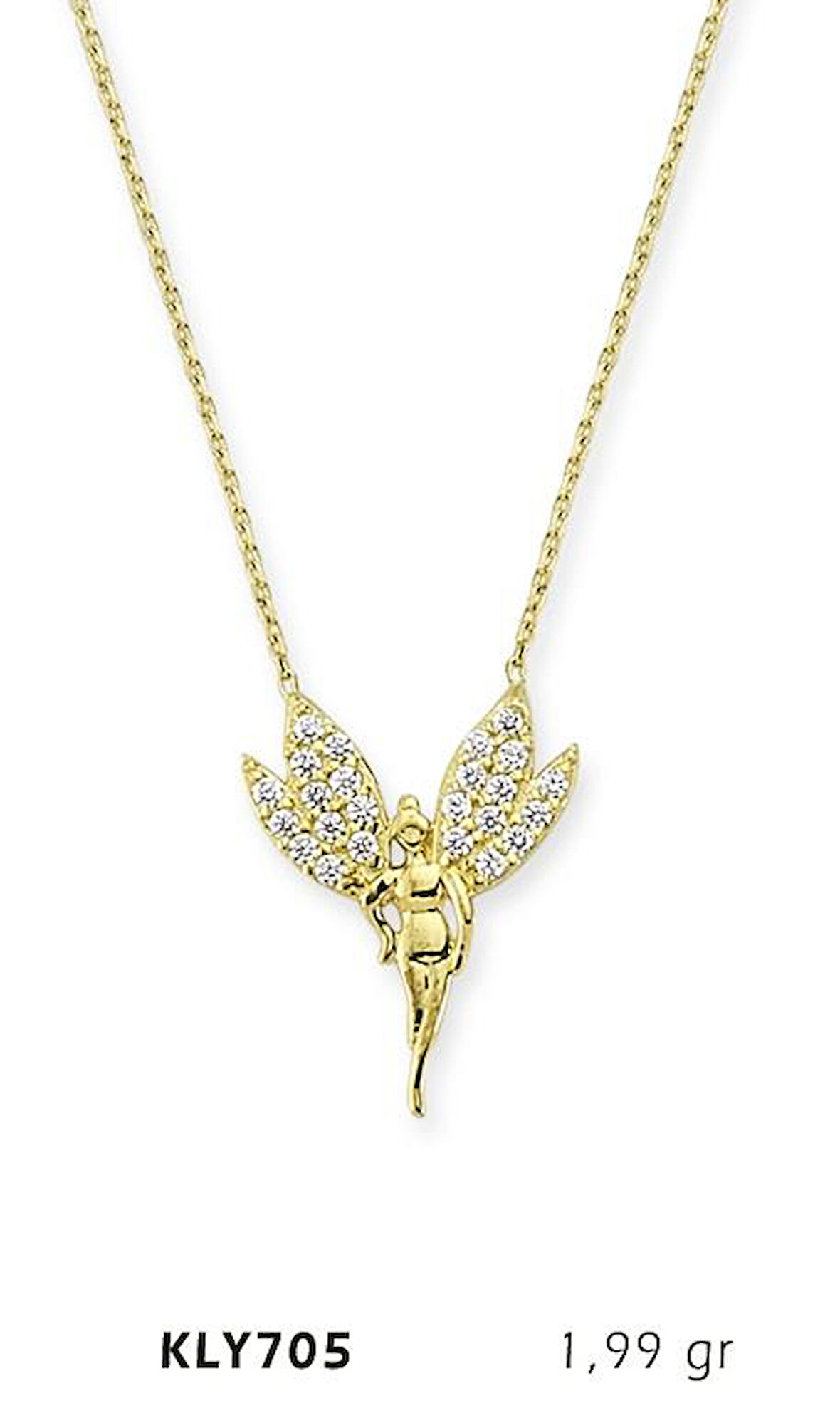 14 Ayar Altın Peri Kolye KLY705