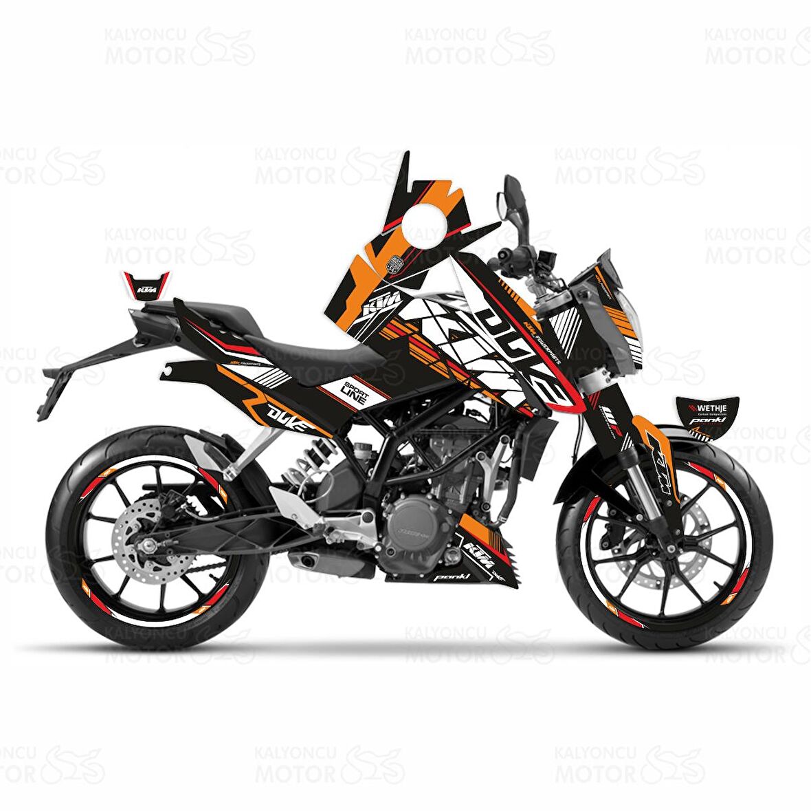 KTM Duke 200 Sport Line Sticker Seti