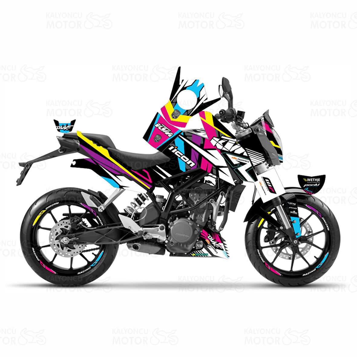 KTM Duke 200 Colors Design Sticker Seti