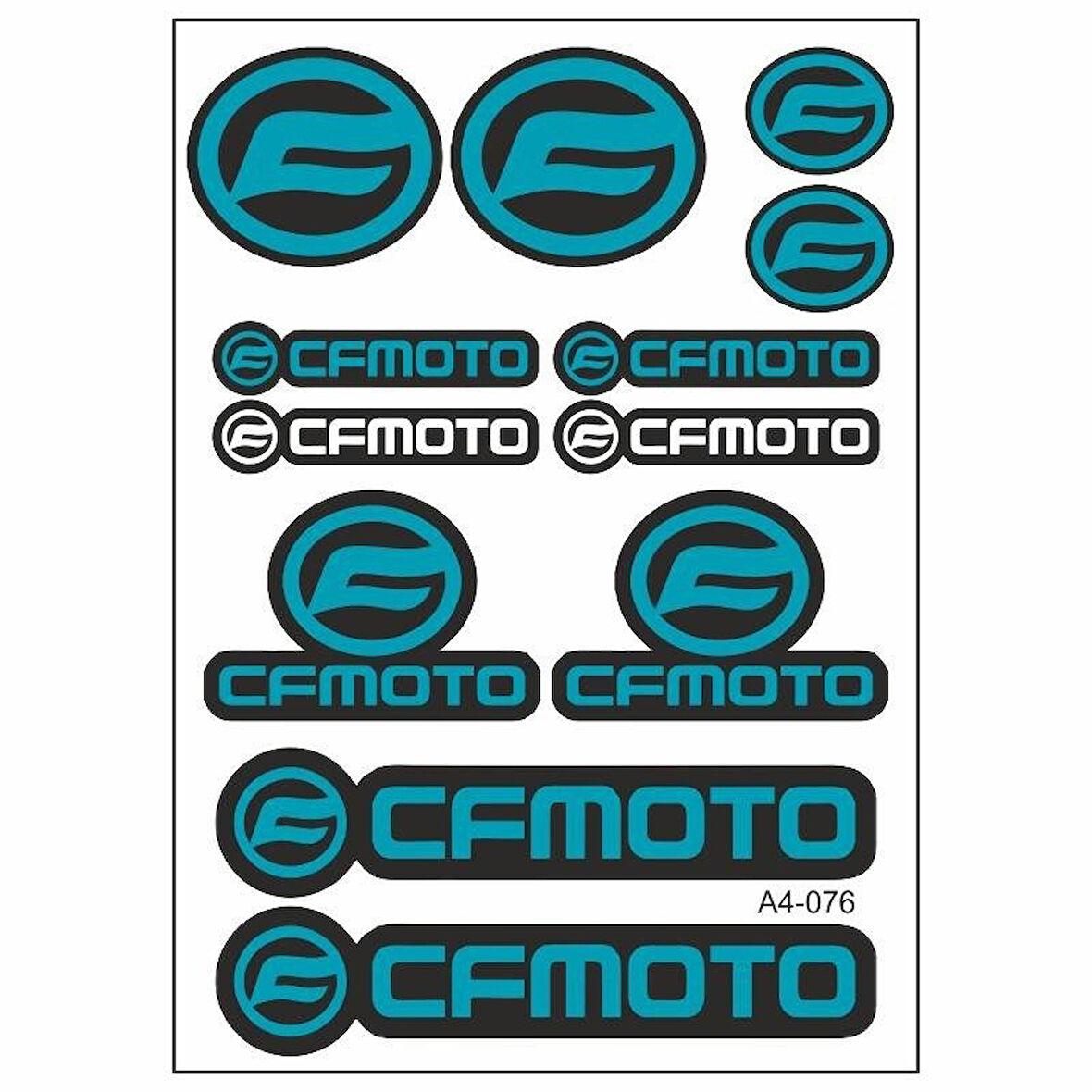 CF Moto Sticker Seti Turkuaz