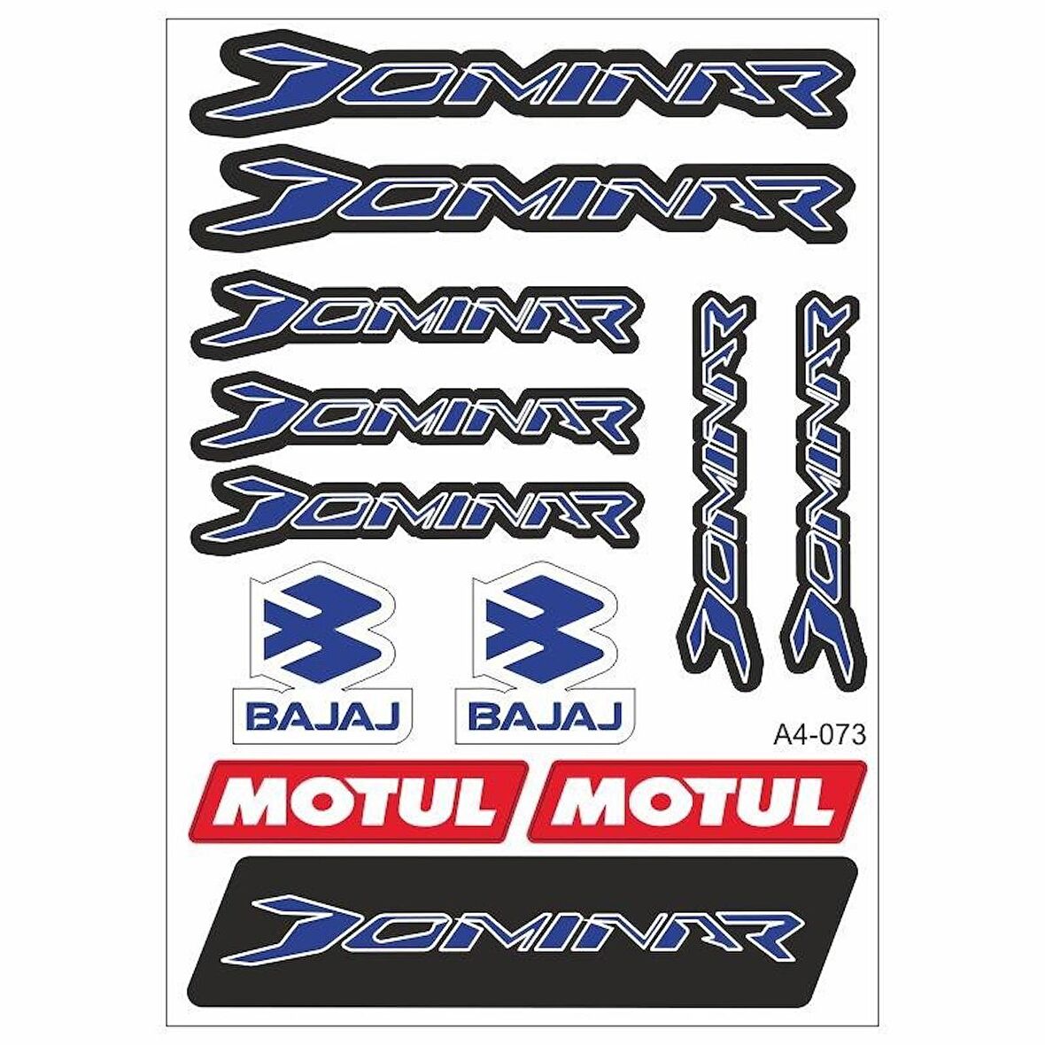 Bajaj Dominar Mavi Sticker Seti