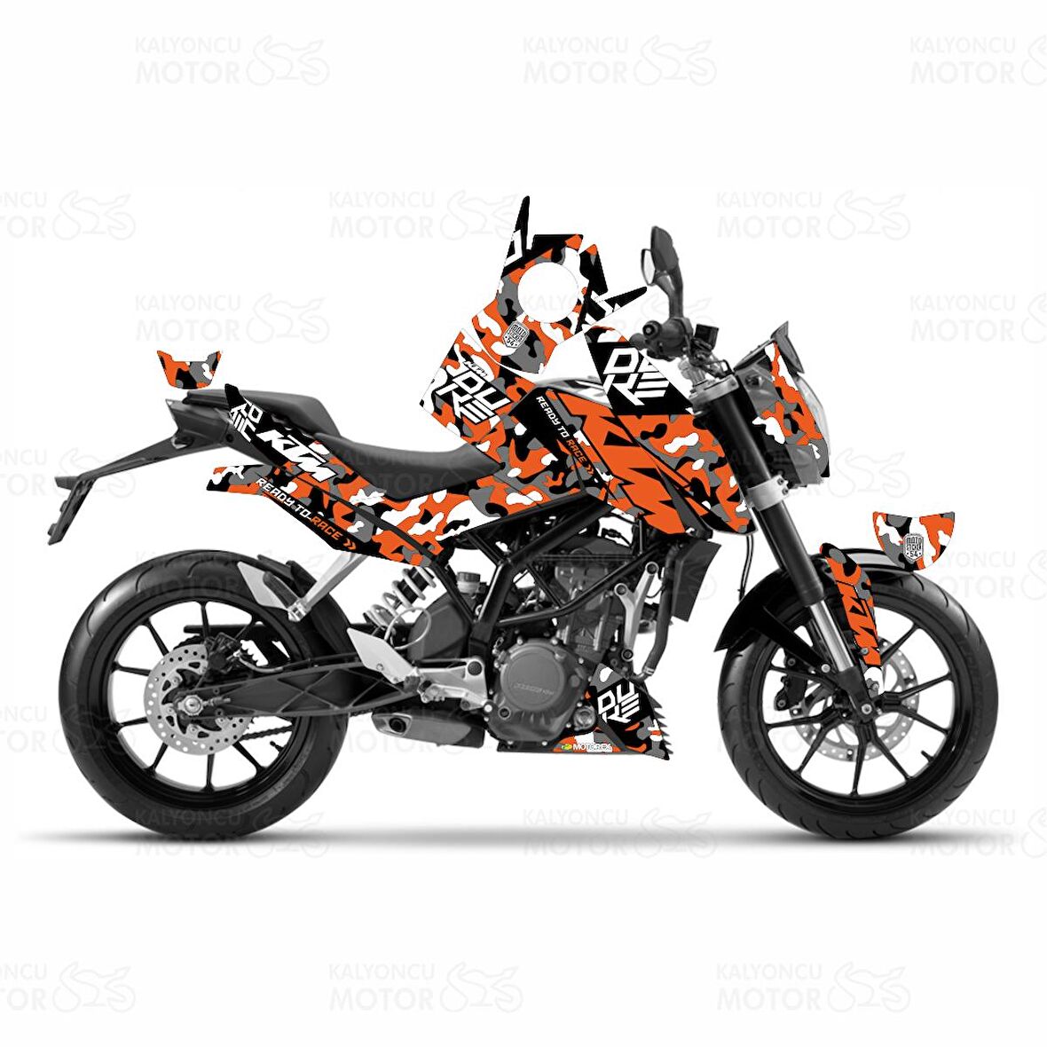 KTM Duke 200 Camouflage Design Sticker Set  (2011-2016)