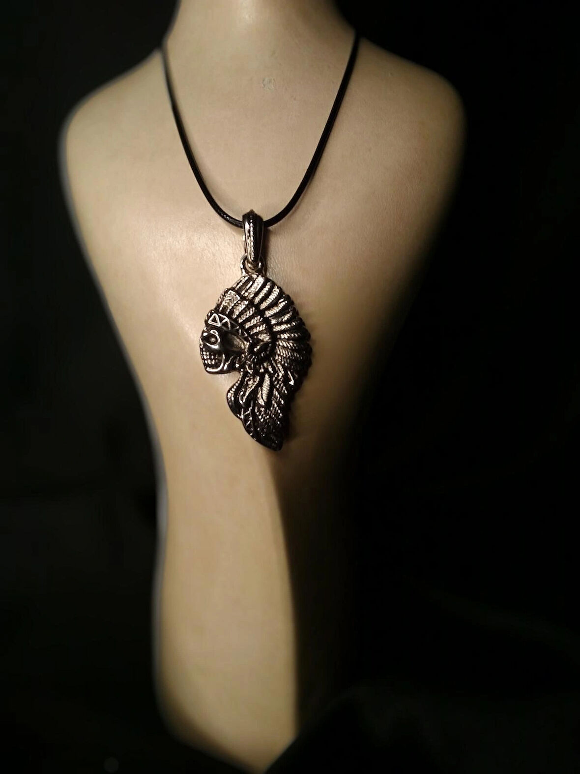 Gümüş Kaplama Kızılderili Kolye – Erkek & Kadın Unisex