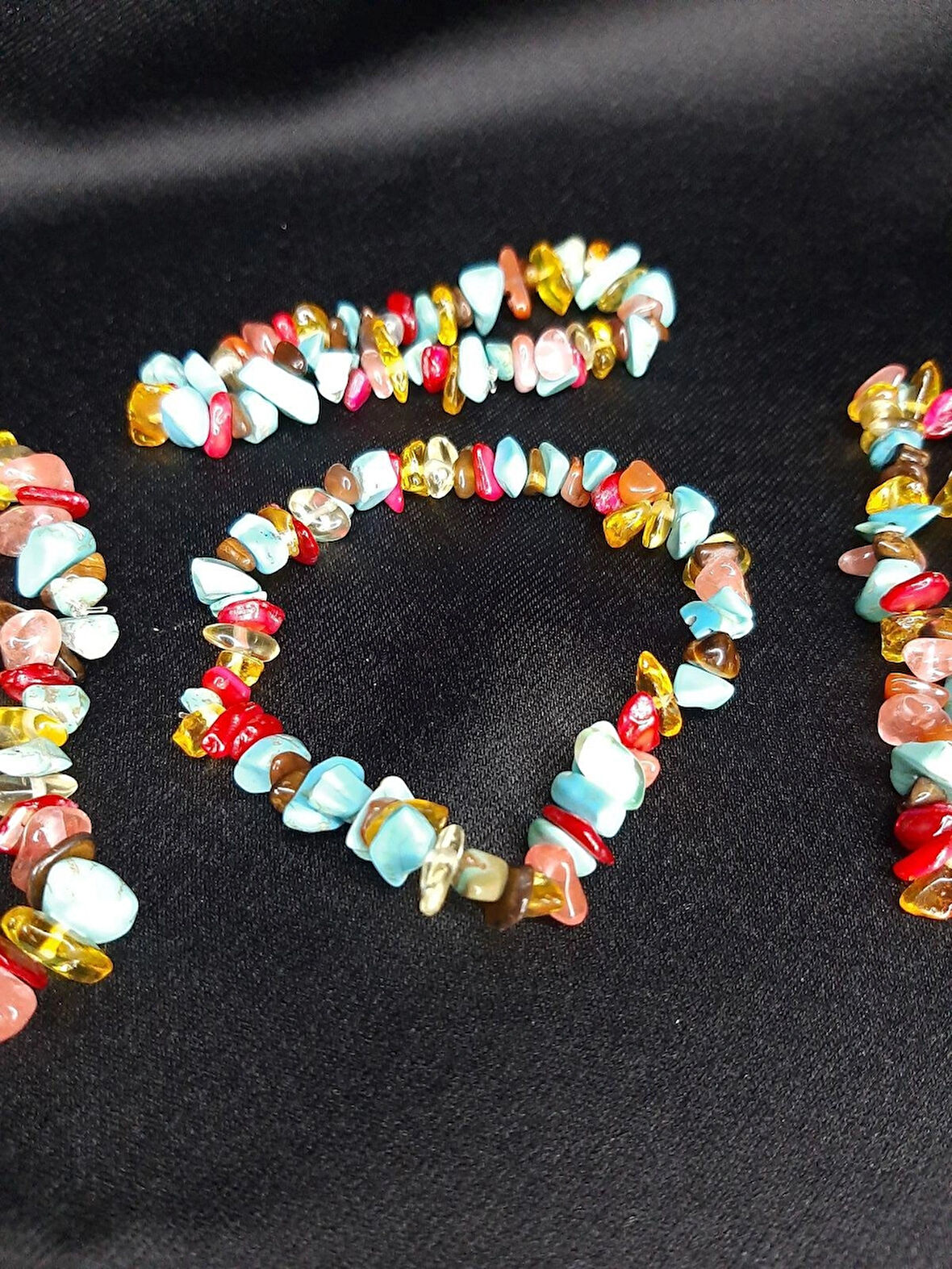 MRYart Doğal Taş Bileklik kırıktaş El Yapımı Bileklik