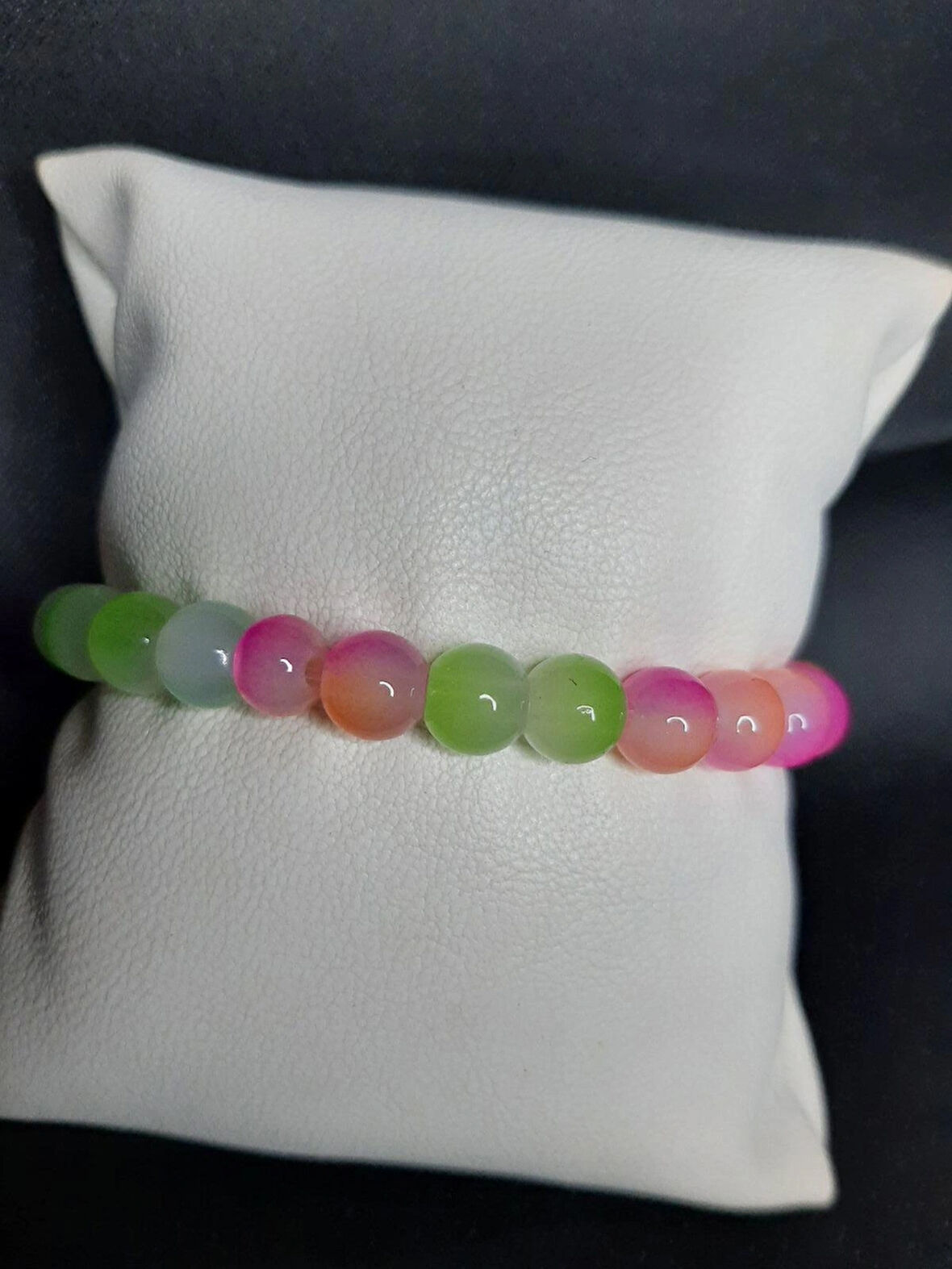 MRYart Renkli Cam Boncuklu Buble Bileklik