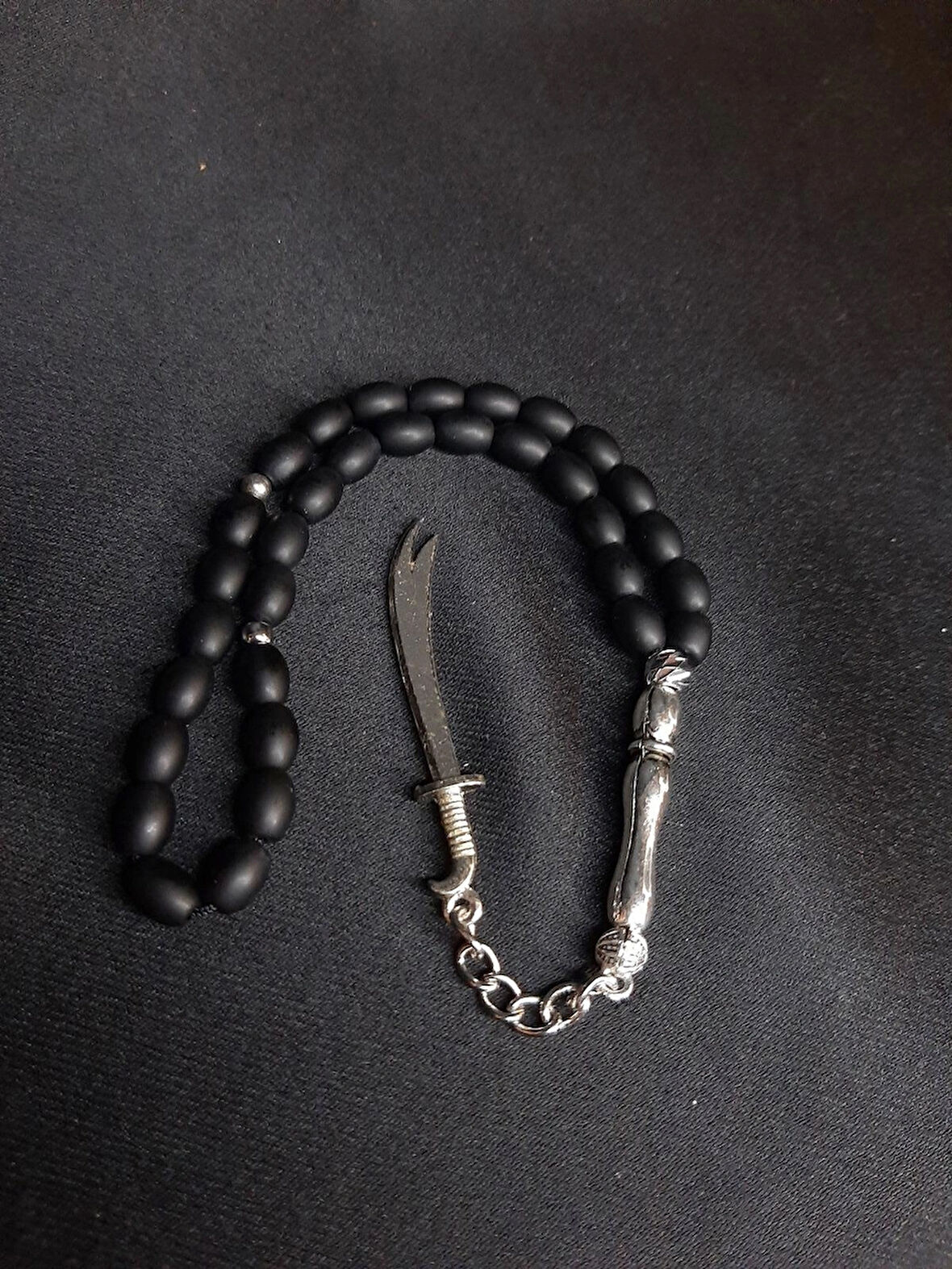 MRYart Mat Siyah Oniks Taşı Tesbih