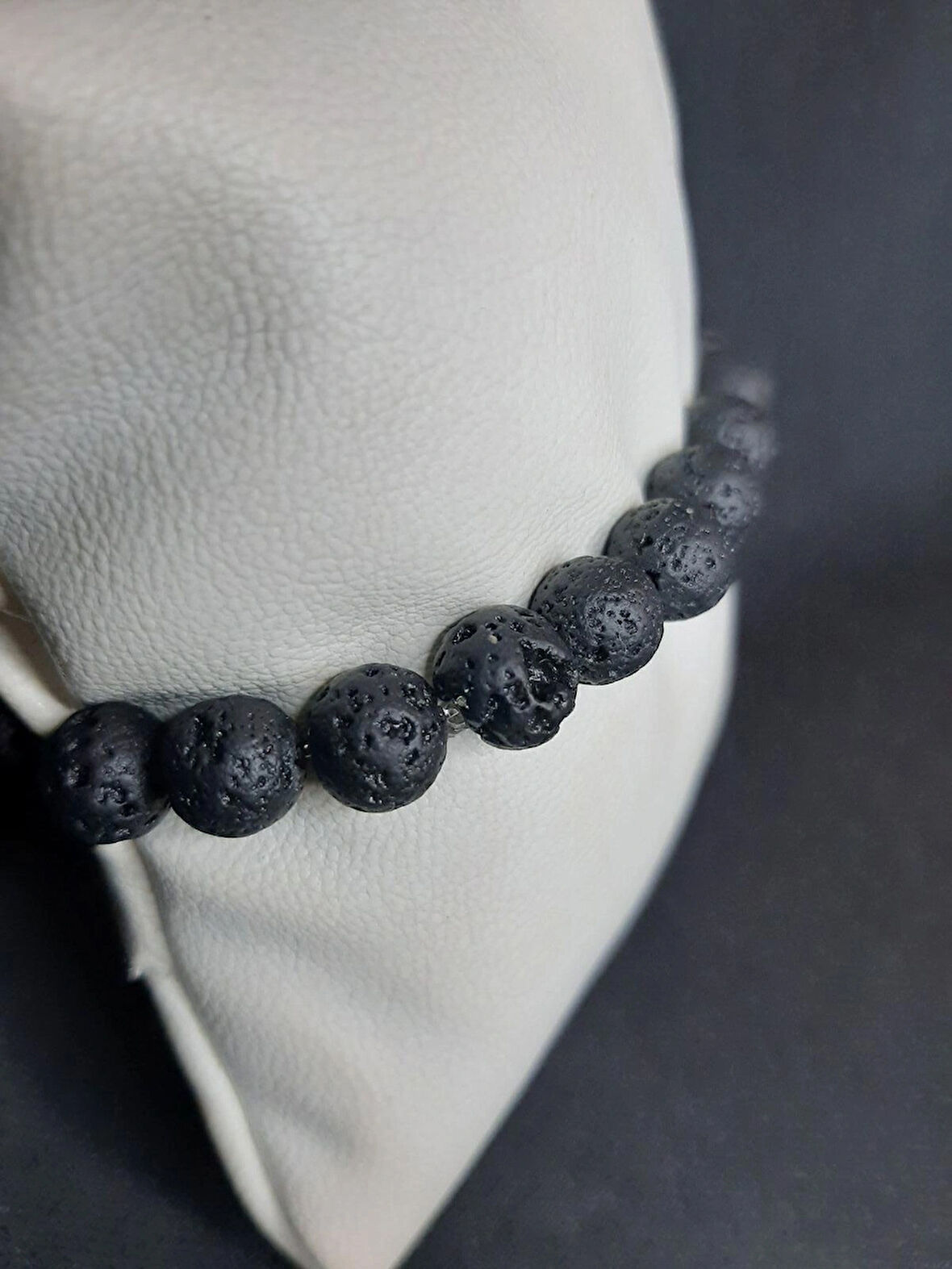 MRYart Doğal Taş Lav Taşı Bileklik