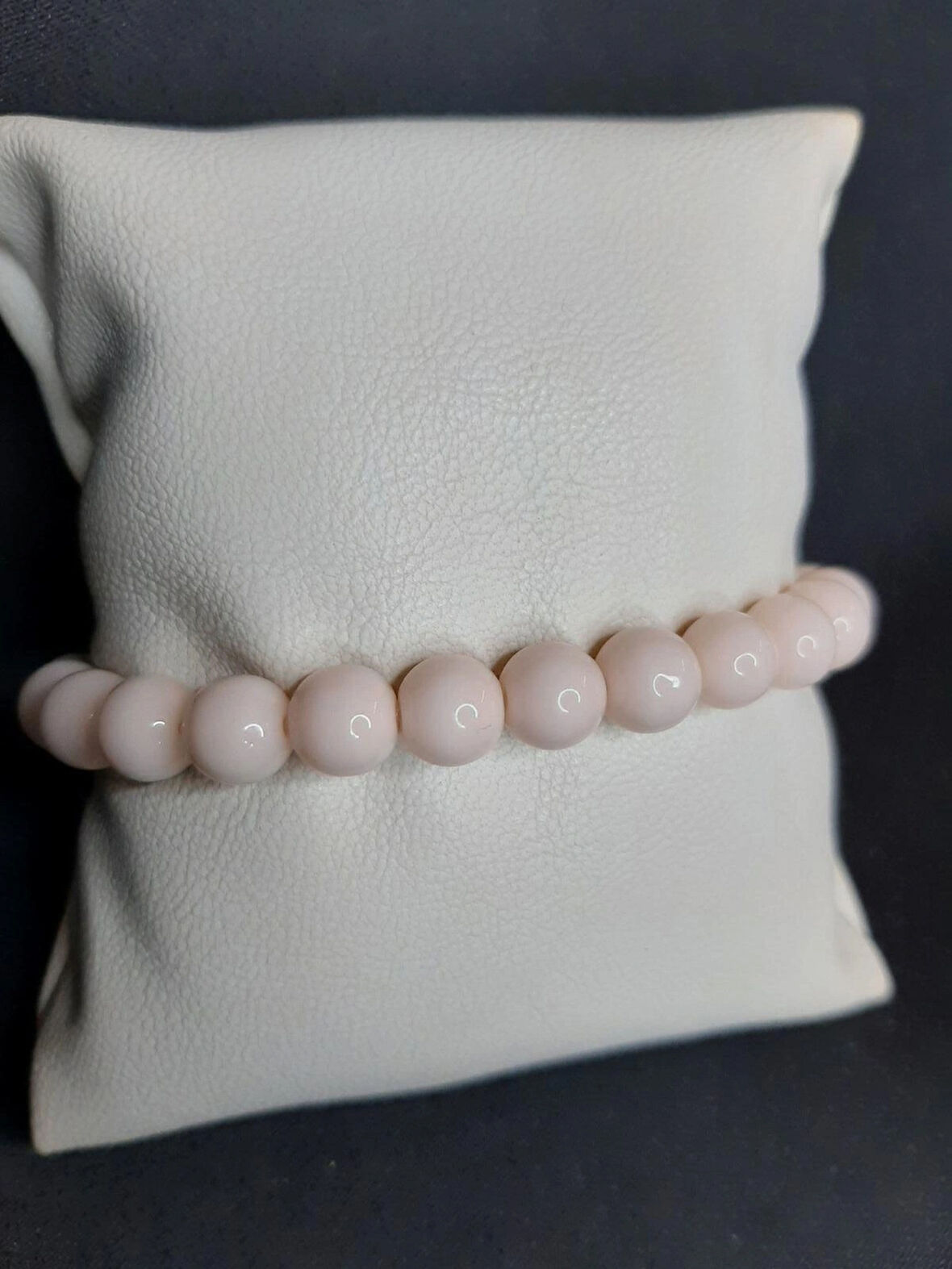 MRYart Pudra Pembe Cam Boncuk Bileklik