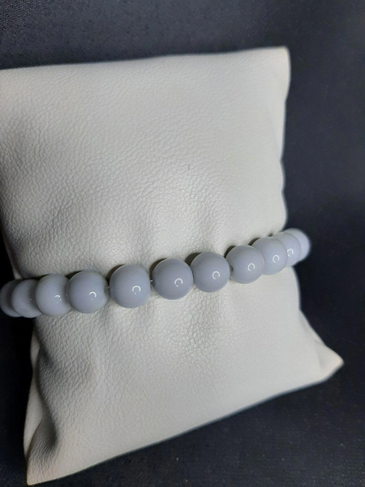 MRYart Gri Renk Cam Boncuk Bileklik Unisex