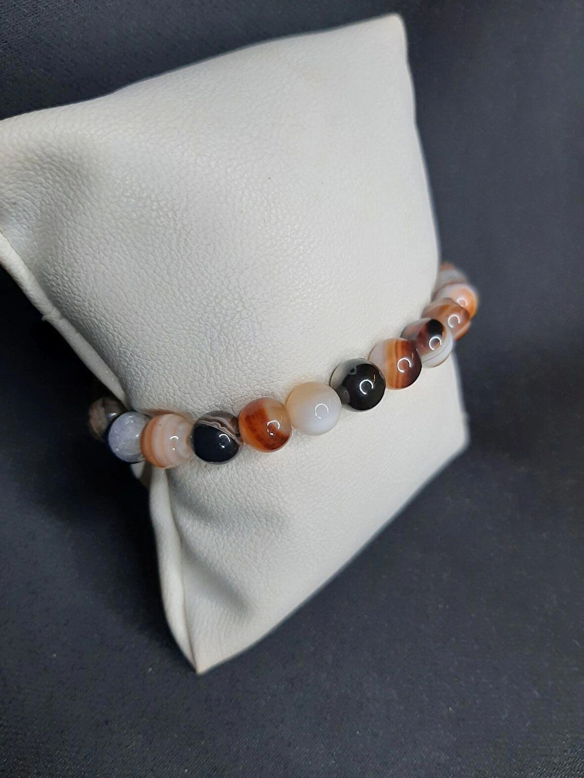 MRYart Unisex Doğal Akik Taşı Enerji Bilekliği